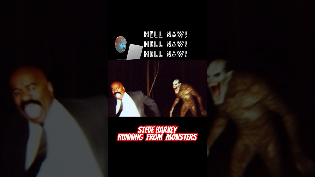Steve Harvey running from MONSTERS #steveharvey  #steveharveyrunningfrommonsters #halloween - YouTube