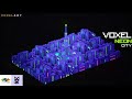 Magicavoxel | Creating a 3D Isometric beautiful neon city scene (Speed Art)