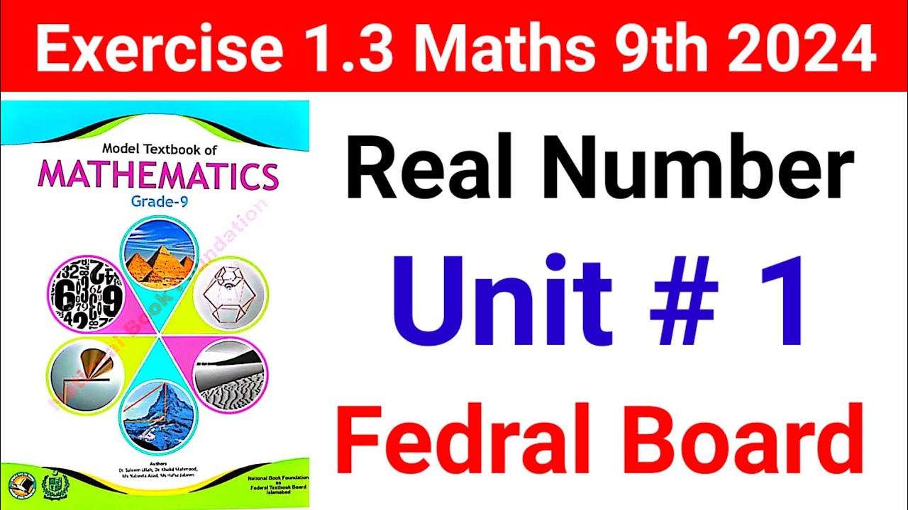 Exercise 1.3 Class 9 Maths new course National book foundation 2024 ...