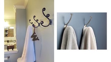 Fabulous Towel Hooks Instead of Towel Bar