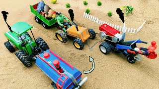 Mini Tractor transporting Goad animal | Spider help hulk tractor trolley Diesel ⛽ Diy TF