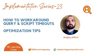 Query and script optimization tips and best practices_Greg Gifford