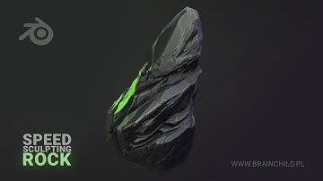 Quick 3D Sculpting Workflow | Stylised ROCK in Blender 3.0 (Timelapse) 3D High Poly Model