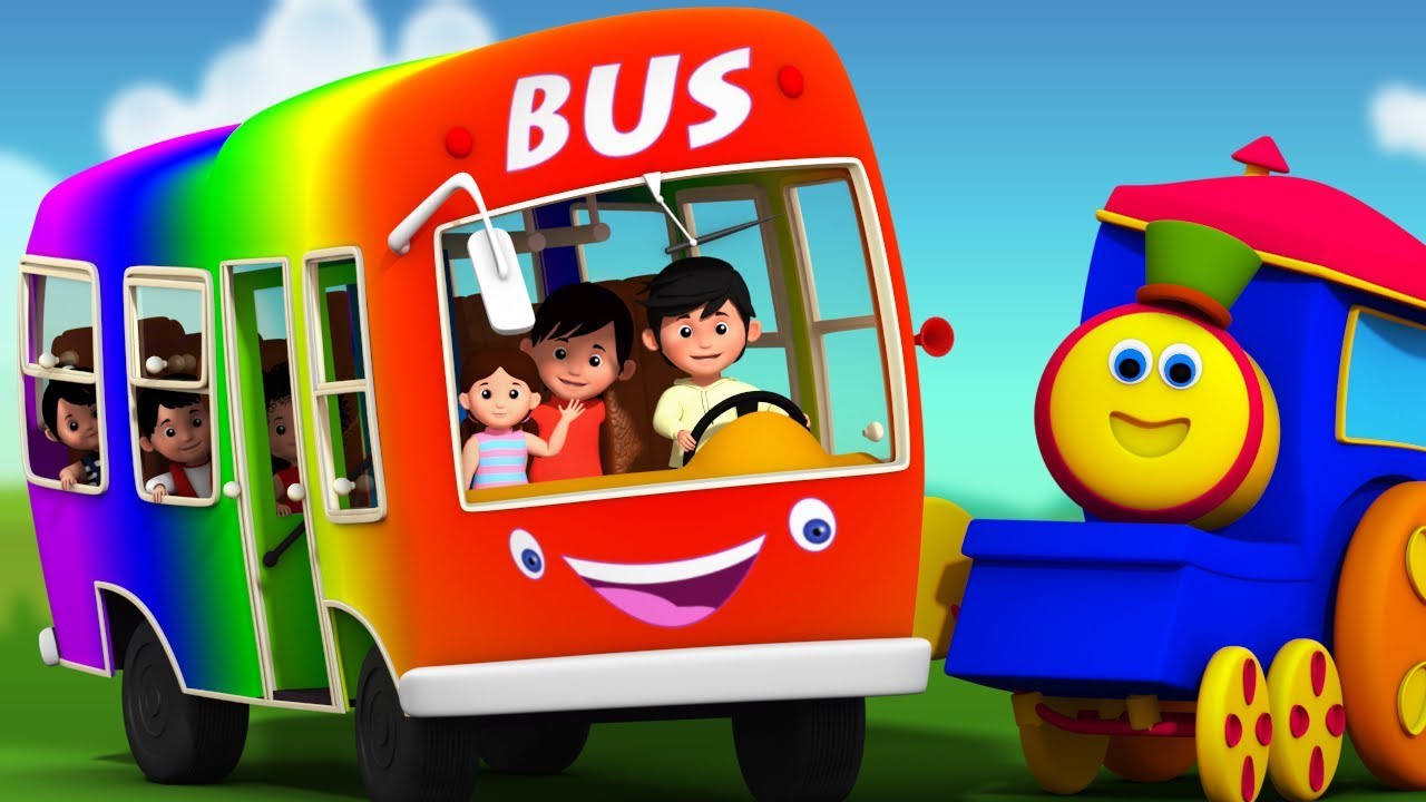 The Wheels On The Bus Kindergarten Cartoon Videos Bob The Train