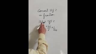 How to Convert Percentage in Fraction #basicmaths #ytshorts #shorts #viralshorts #competition #maths