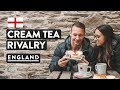 TRYING ENGLISH CREAM TEA! Devonshire or Cornish way? | England Travel Vlog