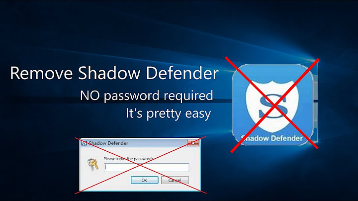 Easiest way to disable Shadow Defender