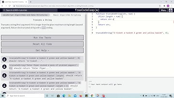 Exercise 8 - truncate a string - freecodecamp