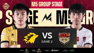 [ID] M5 Group Stage Hari 5 | ONIC VS SEE YOU SOON | GAME 2