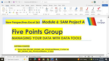 New Perspectives Excel 365 Module 6 SAM Project A | Five Points Group