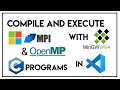 Compile mpi and openmp programs with vs code in windows