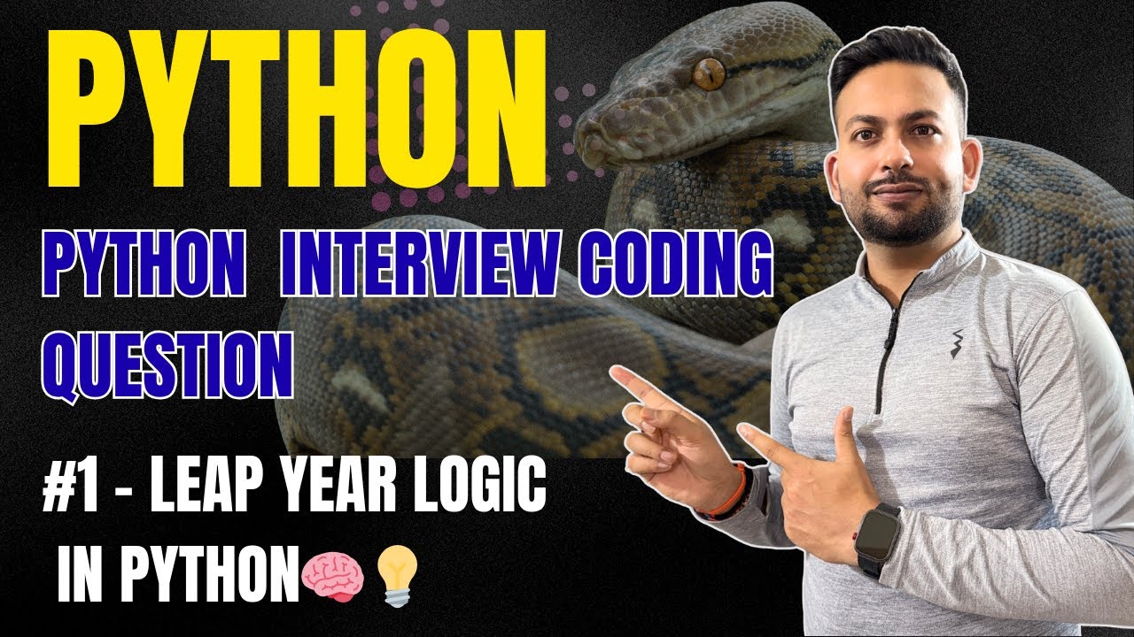 Python Interview Question: Check Leap Year in Python 🔥 | Python Coding Logic Explained Step-by-Step.