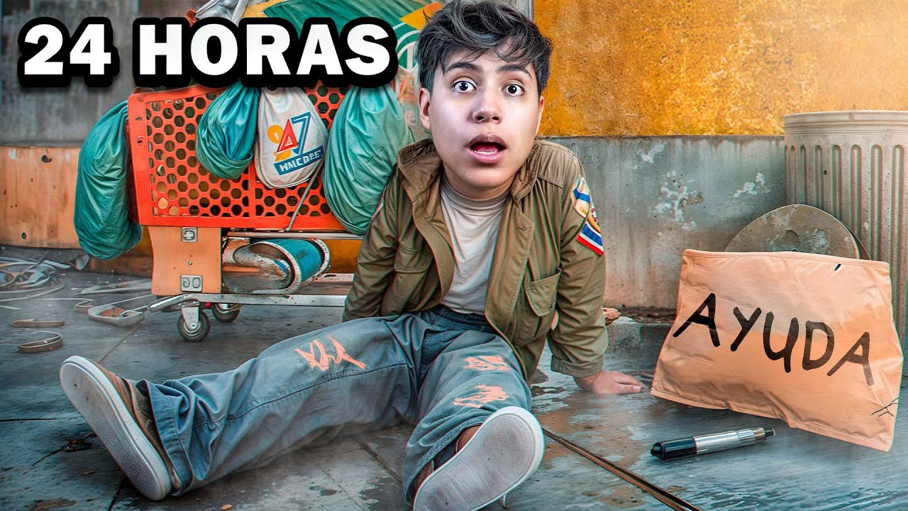 24 HORAS PIDIENDO DINERO EN LA CALLE 💀
