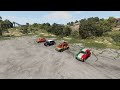 BeamNG drive and Small Car Crashes test | Black truck crush the Vehicles in Test