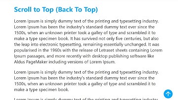 React Scroll to Top (Back To Top)