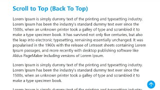 React Scroll to Top (Back To Top)