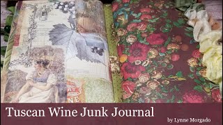 Tuscan Wine Junk Journal by Lynne Morgado!