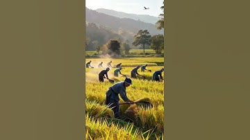 Thumbnail of Golden Fields and Quiet Hands – A Peaceful Rice Harvest 🌾 #farm #farmer #farming