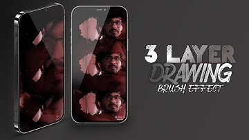 Trending 3 layer drawing brush effect Full screen status || Alightmotion Tutorial || telugu-vredits