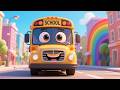 Wheels on the Bus Go Round and Round 🚌🎶 | Fun City Adventure Song for Kids | Classic Nursery Rhyme