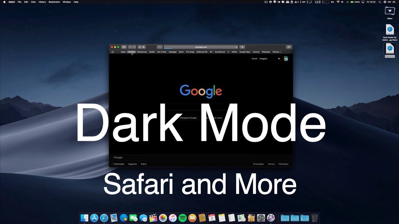 can safari go on dark mode