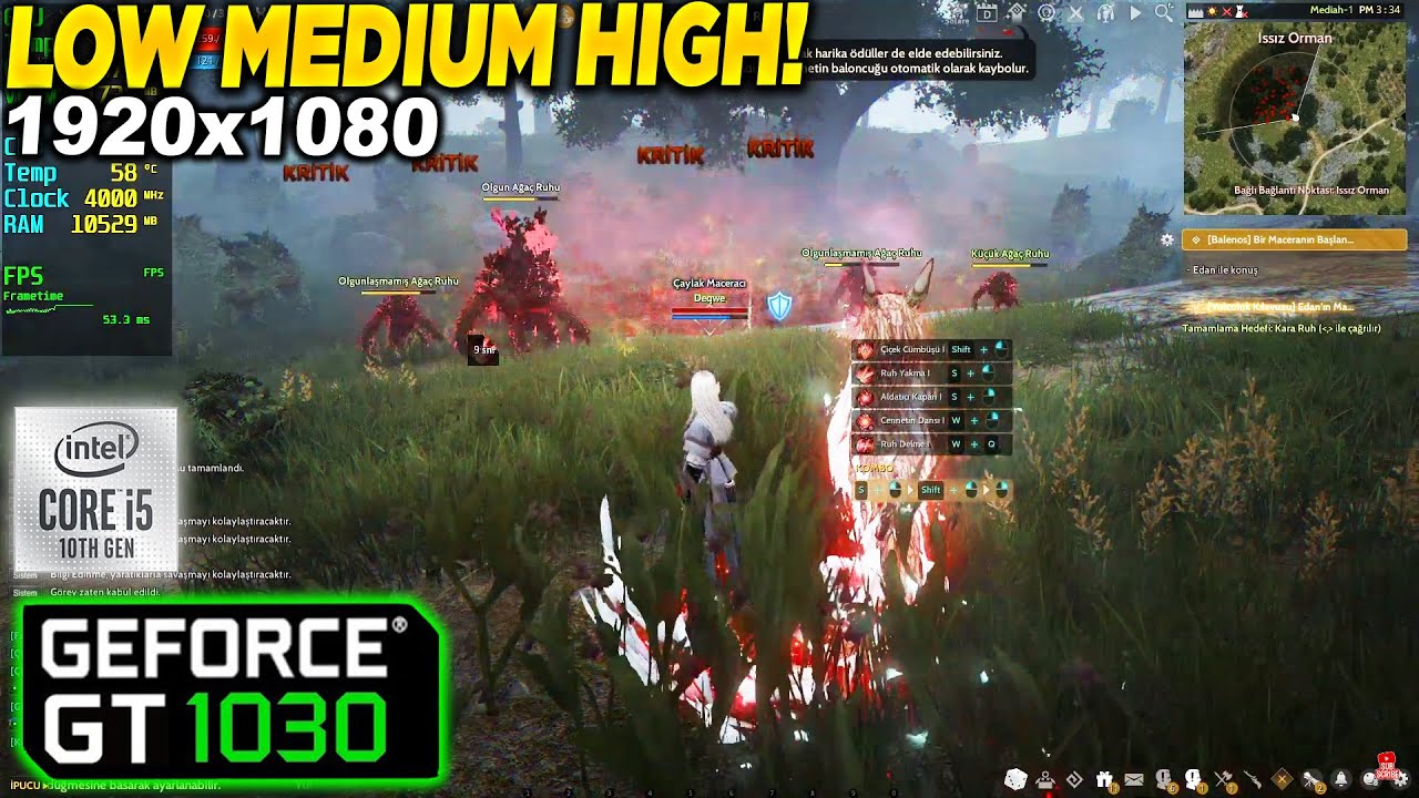 Black Desert GT 1030 - 1080p Low, Medium, High, - YouTube