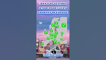 Day 7 of getting a sub from every country in Europe #viralshort #mapping #europe