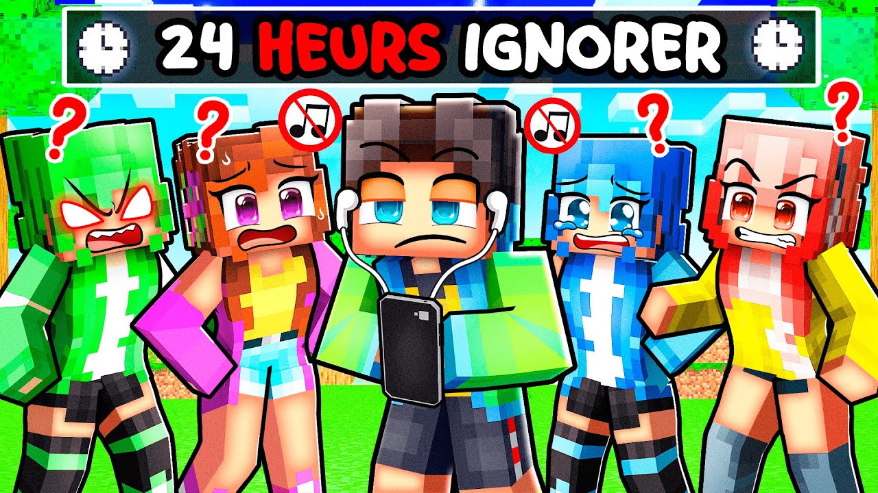 Ignorer mes FANGIRLS pendant 24H sur Minecraft !