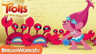 The Attack on Poppy's Sandcastle | TROLLS: THE BEAT GOES ON!
