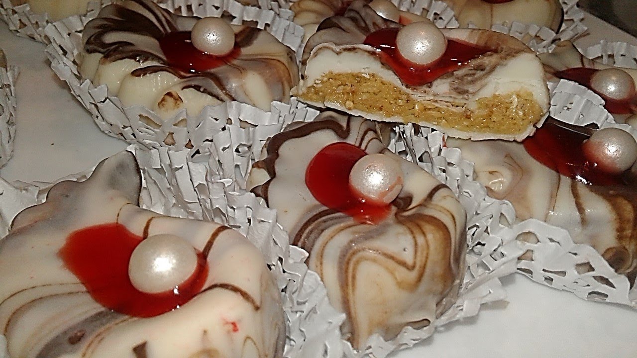 بنيون جناح الطاووس الرخامي بدون فرن بحشو رائع لا يقاوم | حلويات العيد 2020