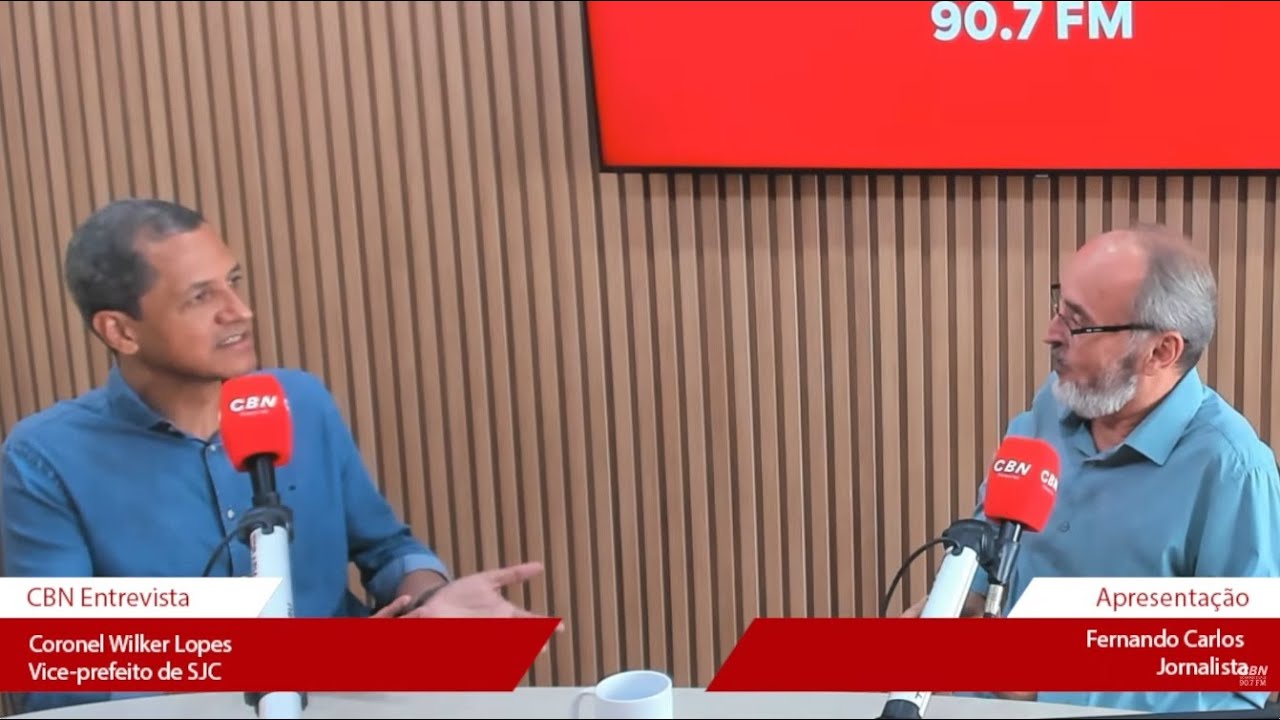 CBN 1ª Edição: Cel. Wilker (Vice-prefeito SJC) e Eduardo Pastore (Advogado). 