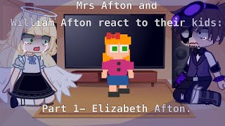 William and Mrs. Afton react to their kids || Part 1 - Elizabeth Afton