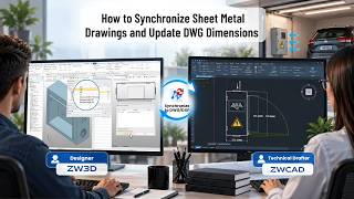 ZW3D   ZWCAD: How to Synchronize Sheet Metal Drawings and Update DWG Dimensions