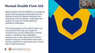 WEEKLY WEBINAR March 12, 2026: Mental Health First Aid