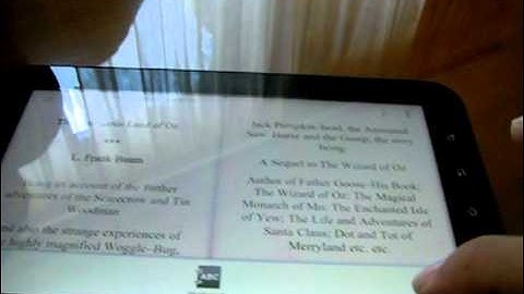 Samsung Galaxy Tab 電子書功能之翻頁效果