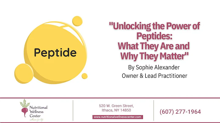 "Unlocking the Power of Peptides:  What They Are and Why They Matter"