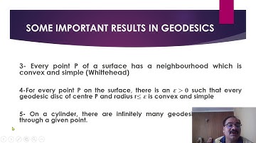 IMPORTANT RESULTS OF GEODESICS: Prof. Ravi Kant Mishra