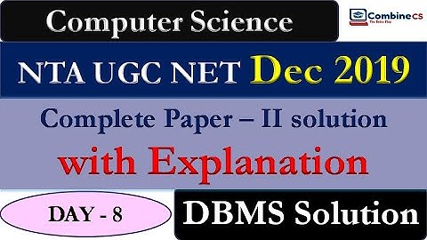 UGCNET DEC PYQ | NTA UGCNET December 2019 previous year questions GATE CSE| Rashmi Ma