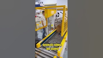 Automatic folding and sealing.#Industrial #robot #machine #Automation #stacking #pallet #automobile