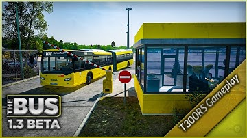 The Bus 1.3 Berlin Tour - Depot to Airport EP1 - Heavy Rain Gameplay | Thrustmaster T300RS