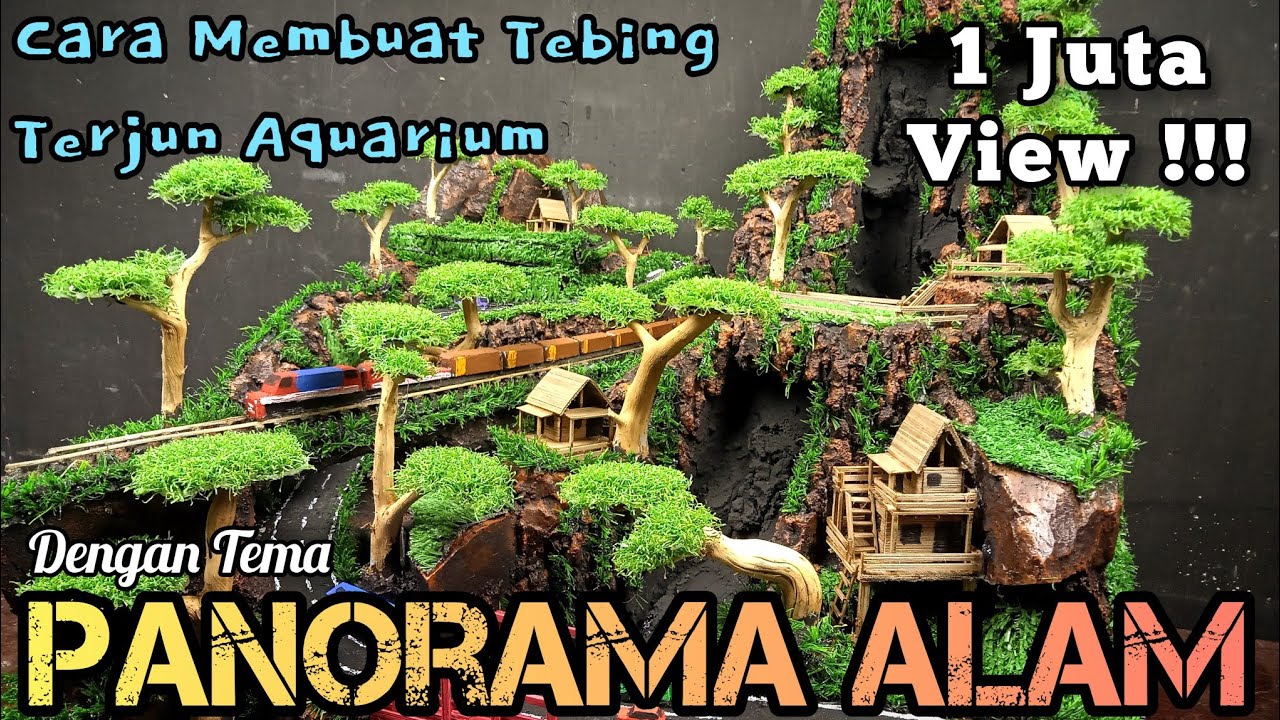 CARA MEMBUAT TEBING AQUARIUM DARI STEROFOAM - how to make an aquarium cliff from Styrofoam