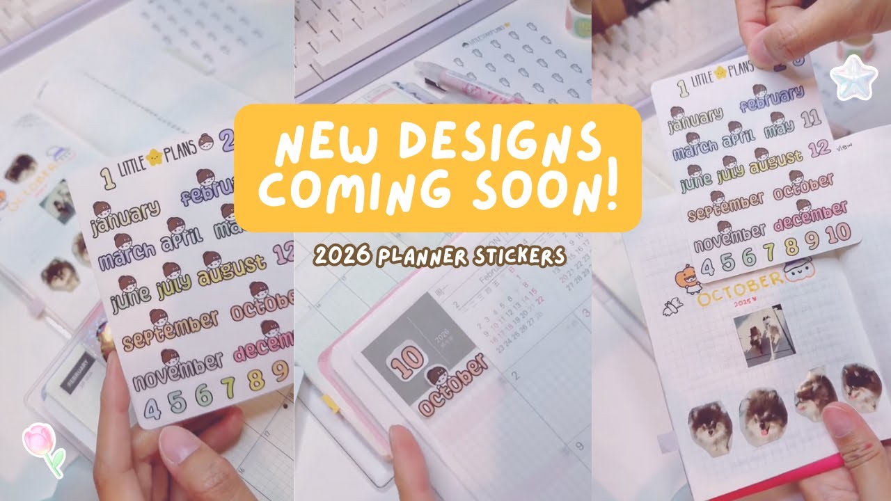 Наклейки для ежемесячных ежемесячных дат, обложки для ежегодного указателя Hobonichi (скоро!)