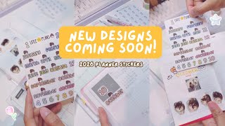 2026 Planner Stickers | Monthly Date Labels, Hobonichi Yearly Index Covers (Coming Soon!)