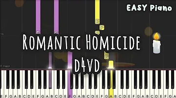 d4vd - Romantic Homicide  (Easy Piano, Piano Tutorial) Sheet