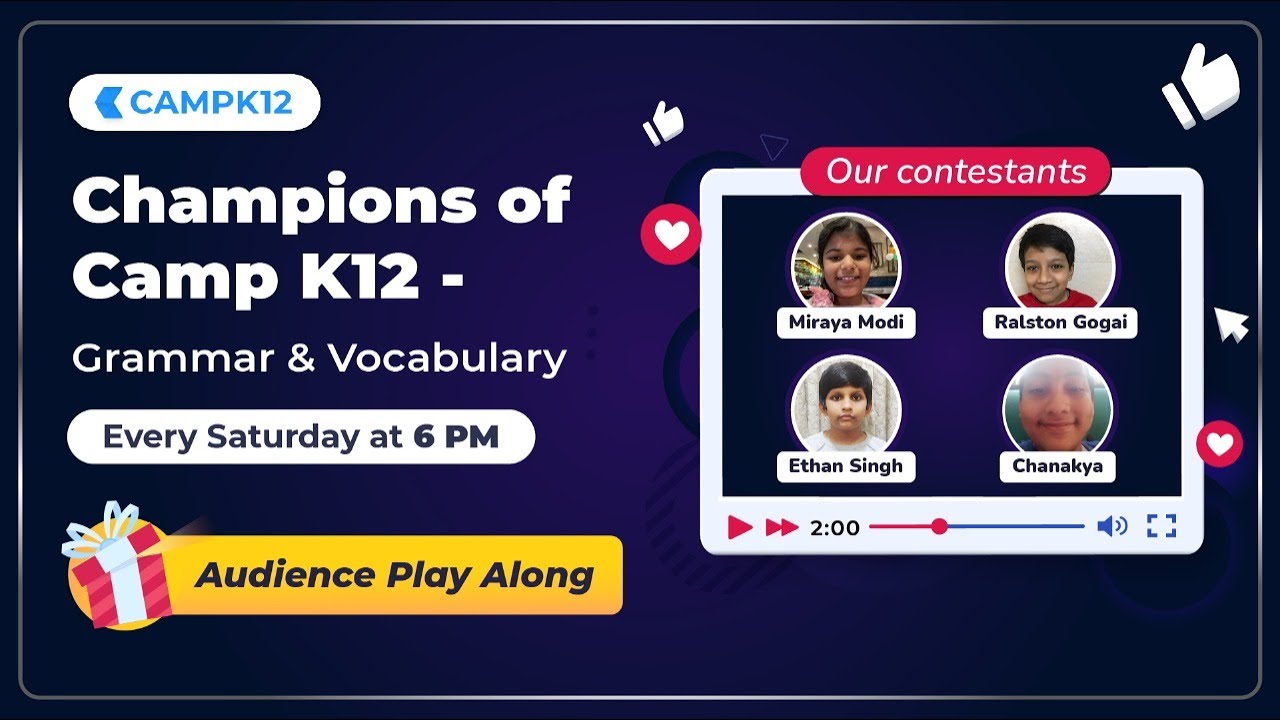 Champions of Camp K12 | Game Show for Kids | Episode 1:Grammar And Vocabulary