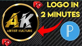 How to make Professional logo for youtube channel in Pixellab 2024 | Youtube Logo Kaise bnaye