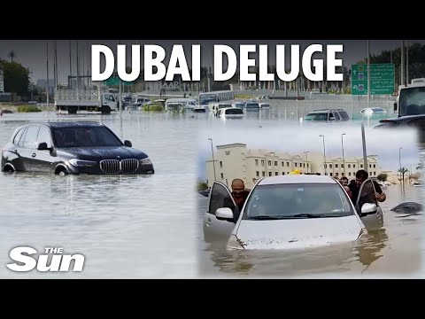 Dubai hit with ‘worst storm in 75 years’ as floods grind city to a halt and at least one killed