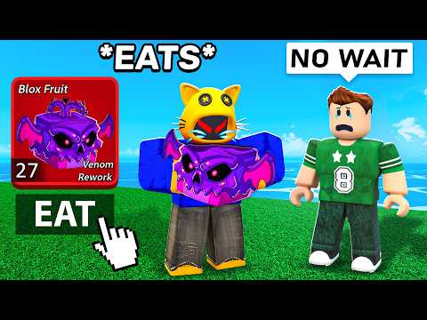 Eating Venom Rework In Front Of DESPERATE SCAMMERS.. (Blox Fruits)