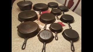 Lot - Antique Unmarked Wagner No. 6 Cast Iron 9 Inch Skillet 0 w/ 2 Spouts