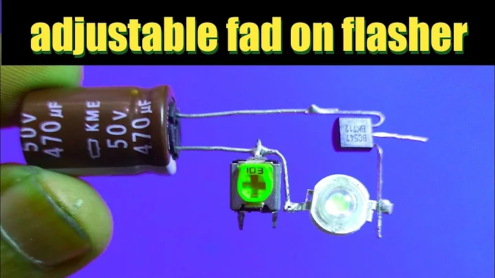 LED light fresher circuit | Adjustable fad on LED light flasher